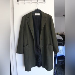 Green Melton Coat